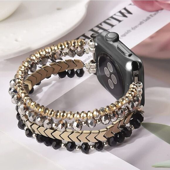 4 Strand Beaded Bracelet Band for Apple Watch - Picture 5 of 6
